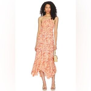 Free People Heat Wave Maxi Dress in Dusk Coral Combo
